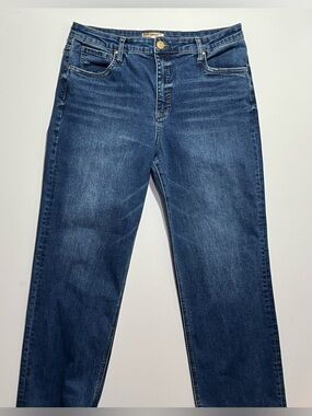 Kut From The Kloth Elizabeth Fab Ab Straight Leg High Rise Crop Jeans, Size 16